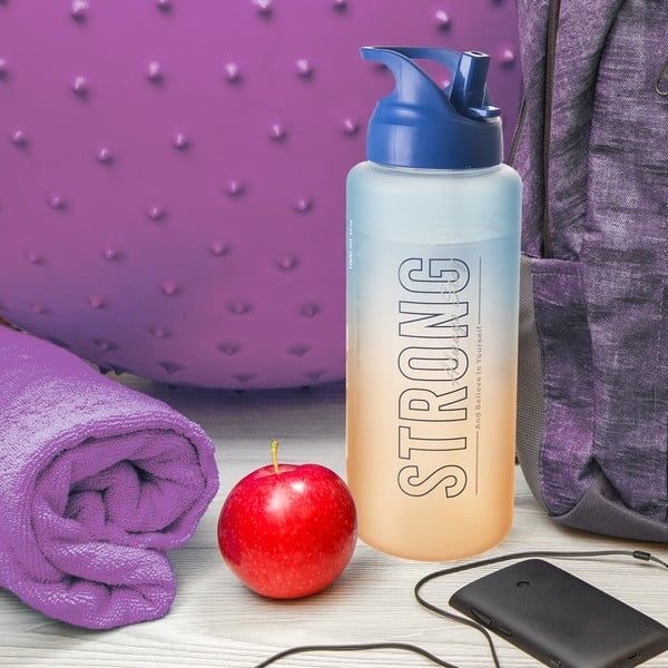 Niebiesko-pomarańczowa butelka 1 l Moly – Orion-image-1