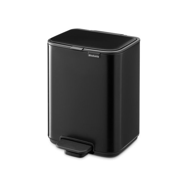 Stalowy kosz na śmieci z pedałem w kolorze matowej czerni 4 l Bo – Brabantia