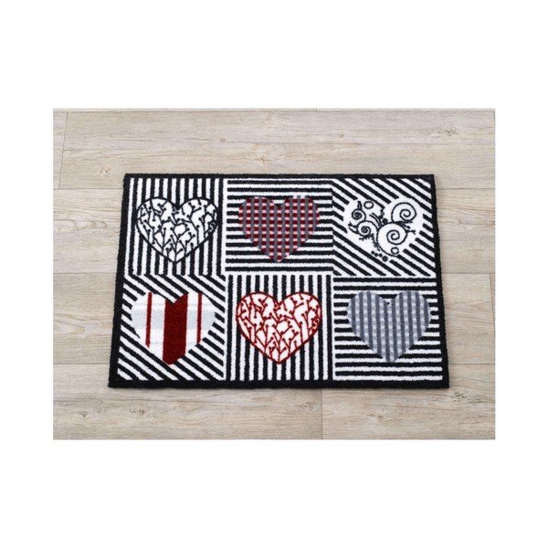 Czarno-czerwony dywan Zala Living Hearts, 50x70 cm-image-1