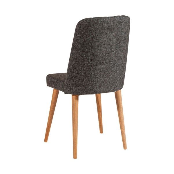 Antracytowe aksamitne krzesło Stormi Sandalye – Kalune Design-image-1