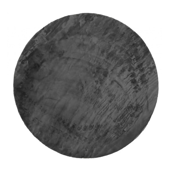 Antracytowy okrągły dywan odpowiedni do prania ø 100 cm Pelush Anthracite – Mila Home