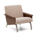 Jasnobrązowy fotel z tkaniny szenilowej Amsen – Kave Home