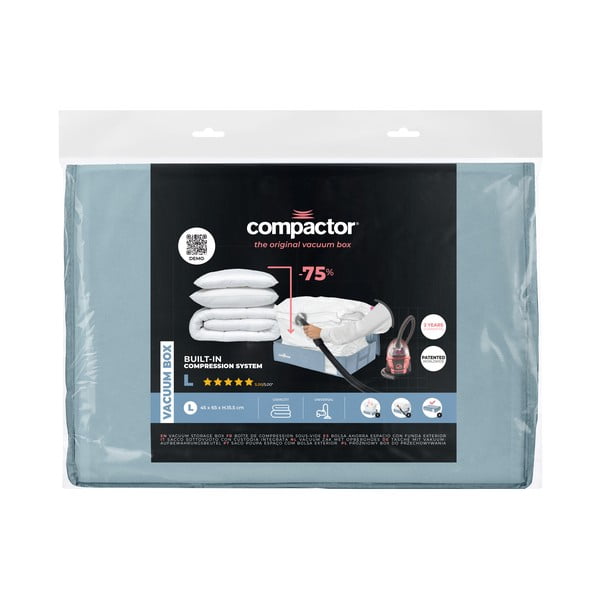 Plastikowy pojemnik próżniowy pod łóżko 65x45x15,5 cm Blue Edition – Compactor-image-4