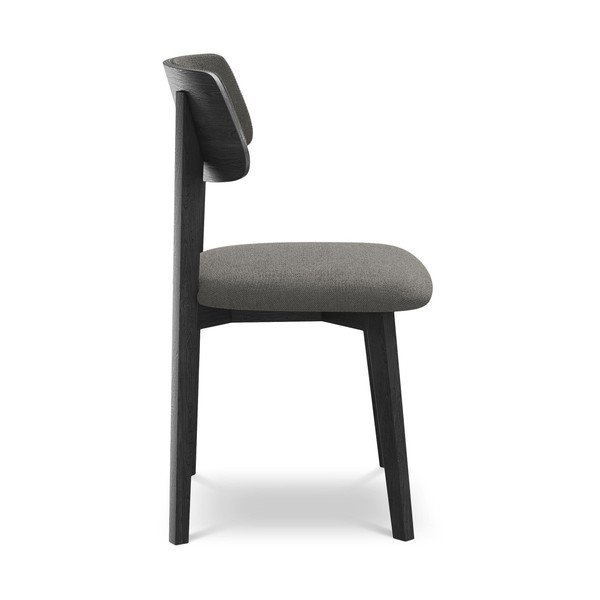 Szare krzesło z litego drewna Niu – Makamii-image-2