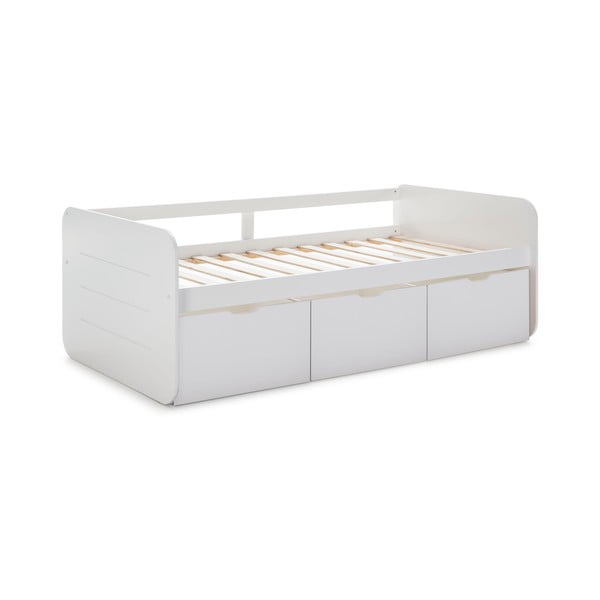 Białe łóżko dziecięce ze schowkiem 90x190 cm Abbott – Marckeric-image-3