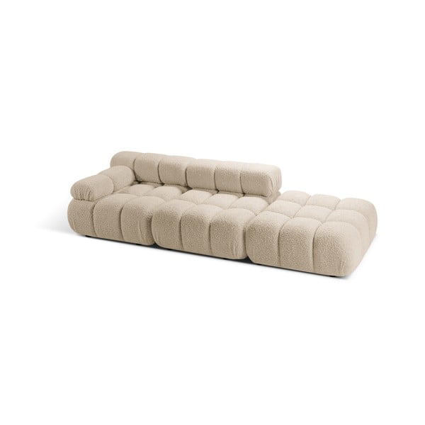 Beżowa sofa modułowa z materiału bouclé 288 cm Bellis – Micadoni -image-3