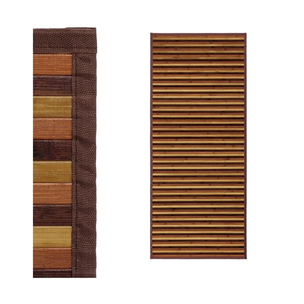 Musztardowo-brązowy bambusowy chodnik 75x175 cm – Casa Selección-image-1