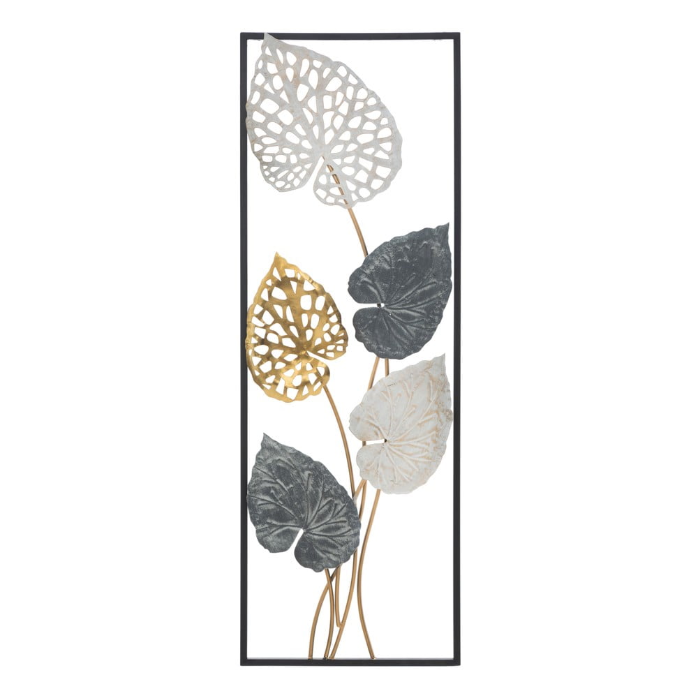 Metalowa dekoracja wisząca z wzorem liści Mauro Ferretti Ory -A-, 31x90 cm