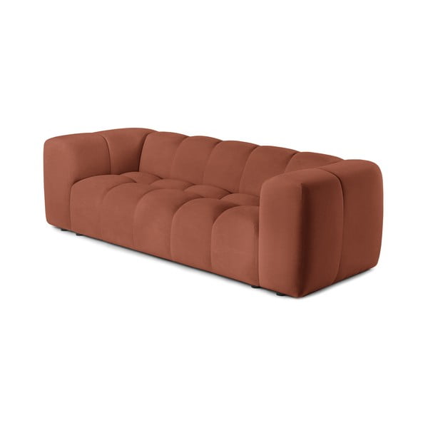 Aksamitna sofa w kolorze terakoty 225 cm Cube – Bonami Selection-image-2