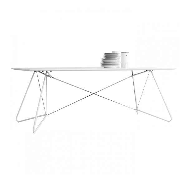 Biały stół OK Design Oas, 200x90 cm