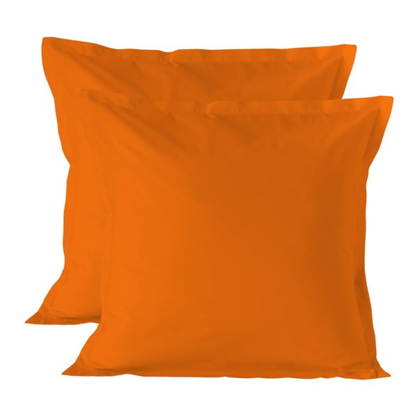 Zestaw 2 pomarańczowych poszewek na poduszki HF Living Basic, 60x60 cm