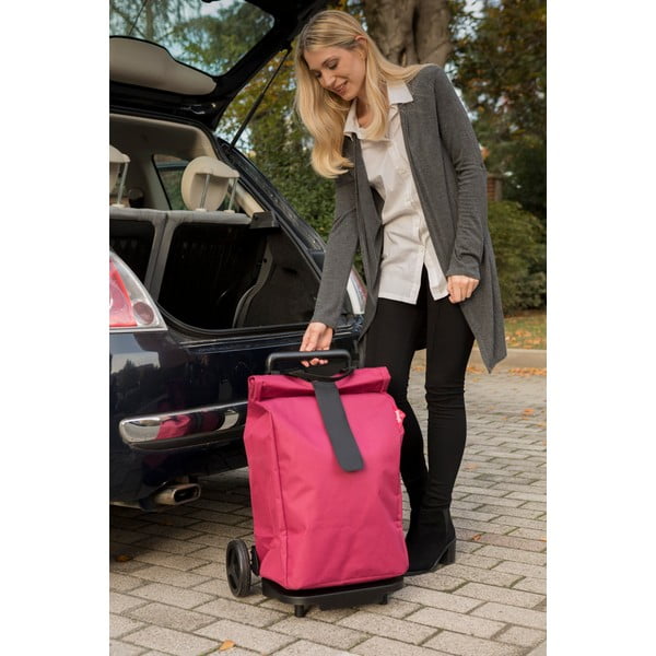 Fioletowa torba na zakupy na kółkach Vileda Gimi, 50 l-image-2