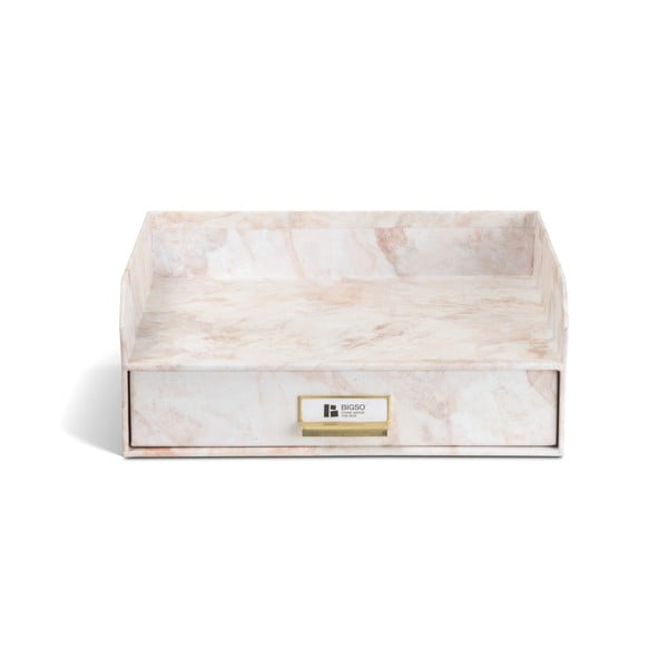 Kartonowy organizer na dokumenty z szufladką Walter Paper Laminate – Bigso-image-3