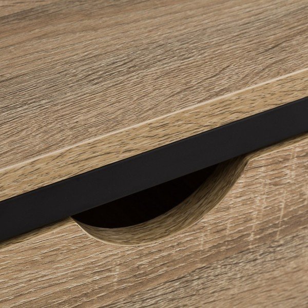 Czarny regał w dekorze dębu 60x180 cm Urban – Casa Selección-image-1