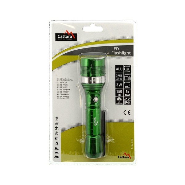 Zielona kieszonkowa latarka LED Cattara ZOOM-image-4