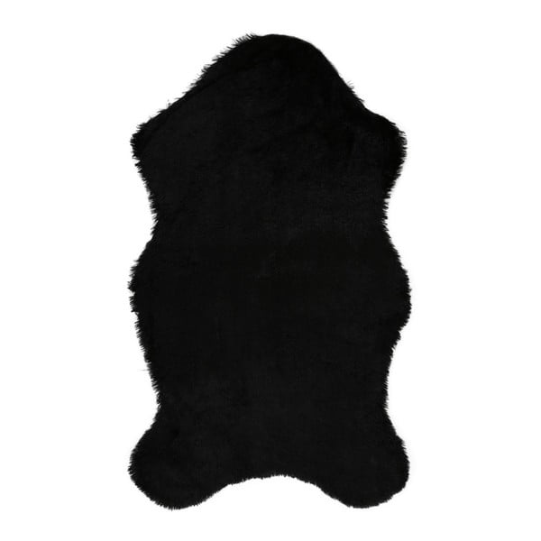 Czarny dywan ze sztucznej skóry Tavsantuyu Black, 100x160 cm