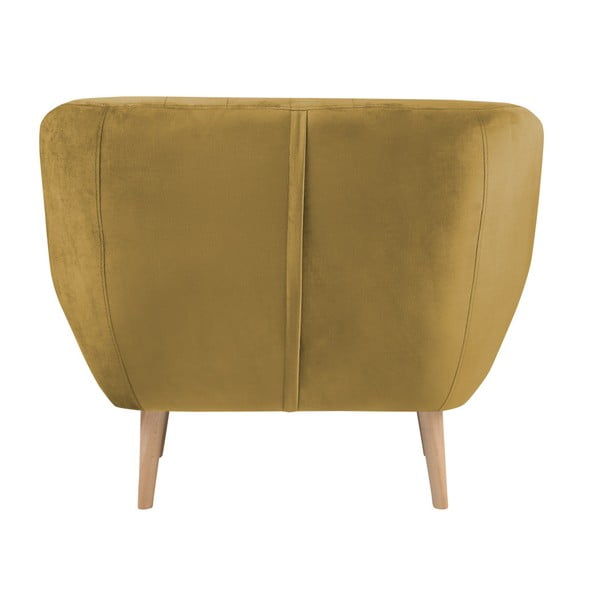 Musztardowy fotel Mazzini Sofas Benito-image-1