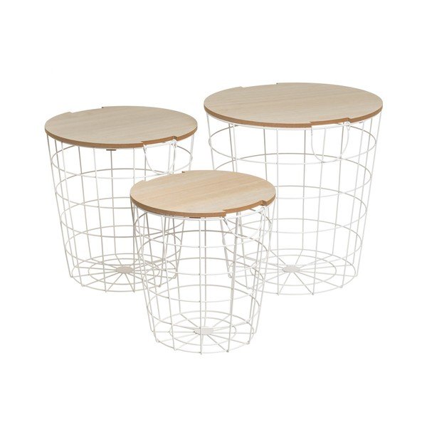 Okrągłe stoliki zestaw 3 szt. 39x39 cm – Casa Selección