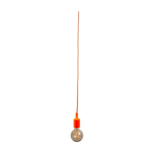 Materiałowy kabel z oprawką 3 m - pomarańczowy