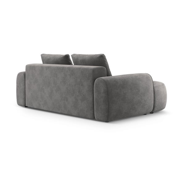 Szara aksamitna sofa 200 cm Linz – Cosmopolitan Design-image-3