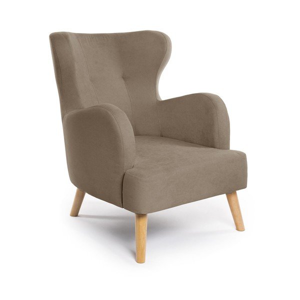 Beżowy fotel typu uszak Noemye – Bonami Selection