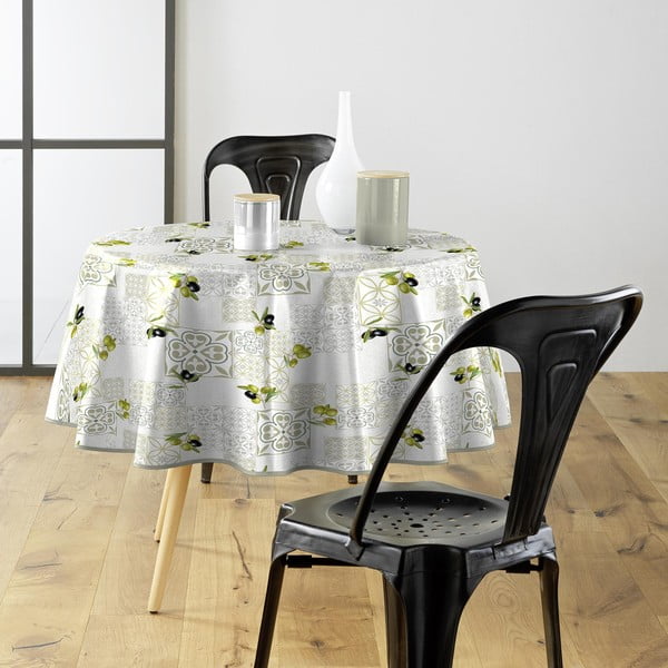 Obrus zmywalny z PCV ø 160 cm Andalousie – douceur d'intérieur