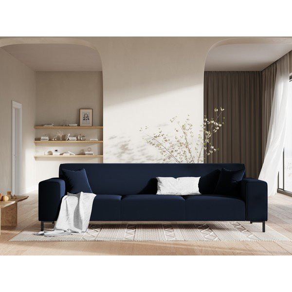 Niebieska aksamitna sofa Cosmopolitan Design Siena-image-1