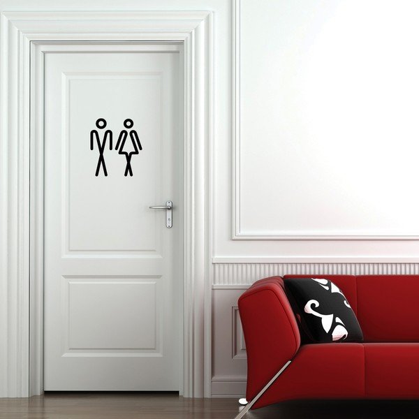 Naklejka Ambiance Bathroom Men Women, 20x15 cm-image-2