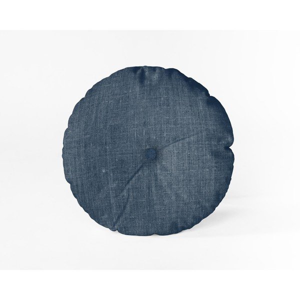 Niebieska poduszka Really Nice Things Cojin Redondo Blue, ⌀ 45 cm