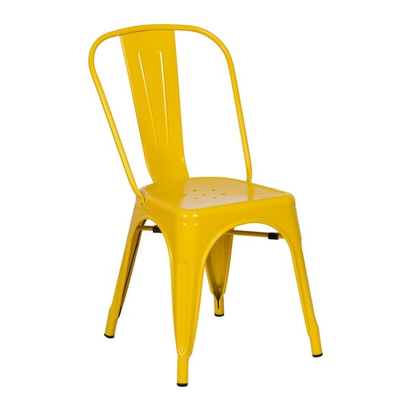 Żółte metalowe krzesła zestaw 2 szt. – Ixia