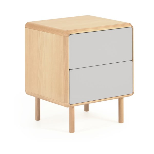 Szaro-naturalna szafka nocna Anielle – Kave Home