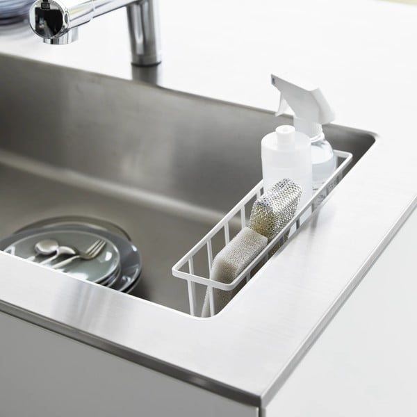 Biały metalowy stojak na akcesoria do mycia naczyń bez wiercenia Film Hook – YAMAZAKI-image-4