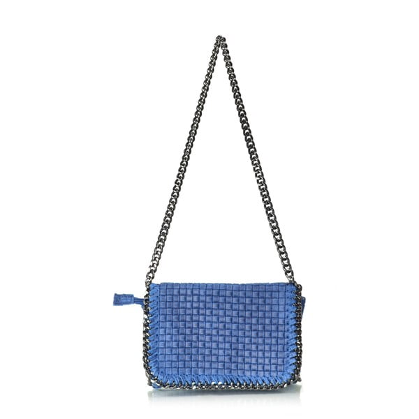 Skórzana torebka Deborah, niebieska
