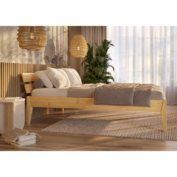 Łóżko dwuosobowe z litego drewna sosnowego 140x200 cm Torino – Olivia Living-image-2
