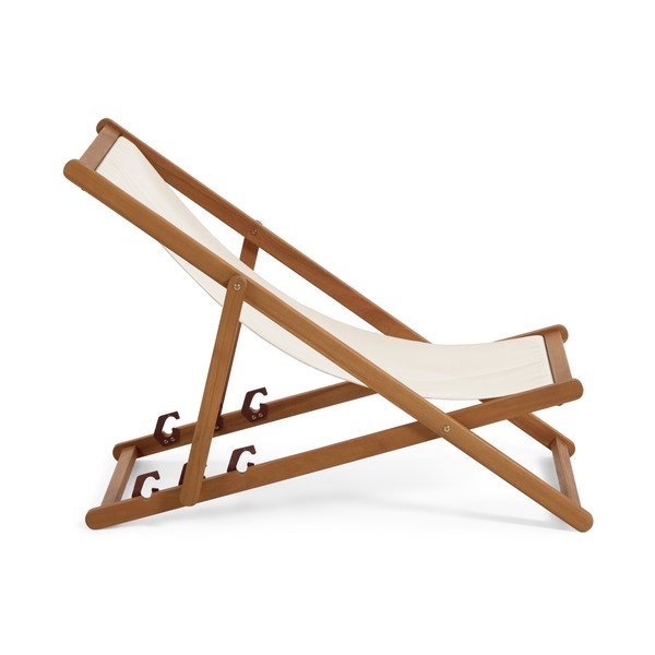 Kremowy składany leżak plażowy z drewna akacji Kave Home Adredna-image-3