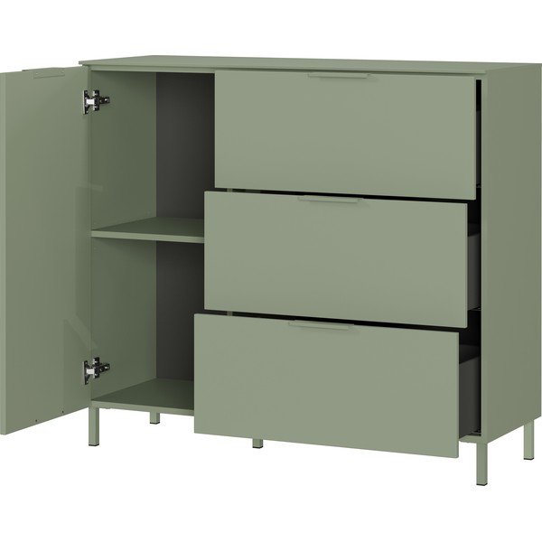 Zielona szafka z matowym wykończeniem 109x98x40 cm Savoca – Germania-image-3