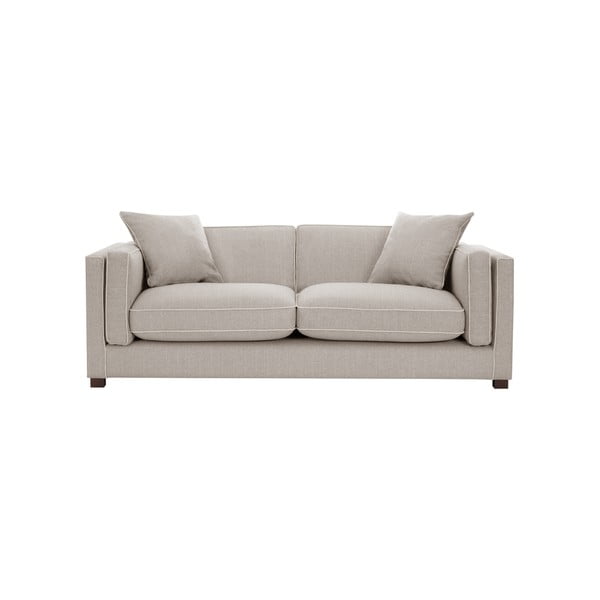 Beżowa sofa 3-osobowa z kremowym wykończeniem Rodier Organdi