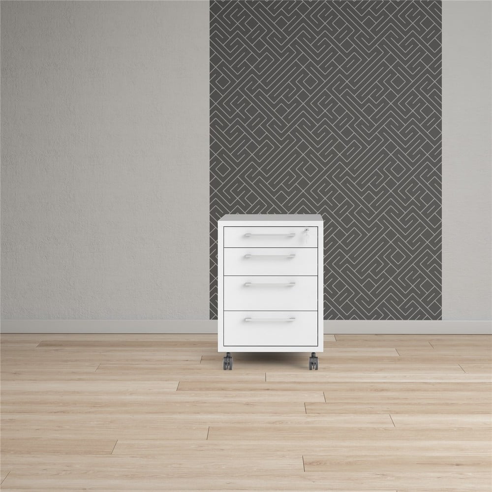 Biała szafka z zamkiem 48x68 cm Prima – Tvilum (zdjęcie 8)