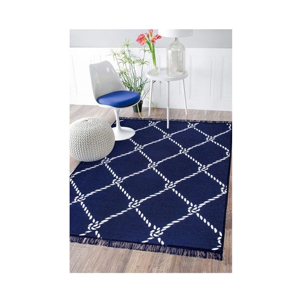 Niebiesko-biały dywan dwustronny Cihan Bilisim Tekstil Rope, 160x250 cm-image-4