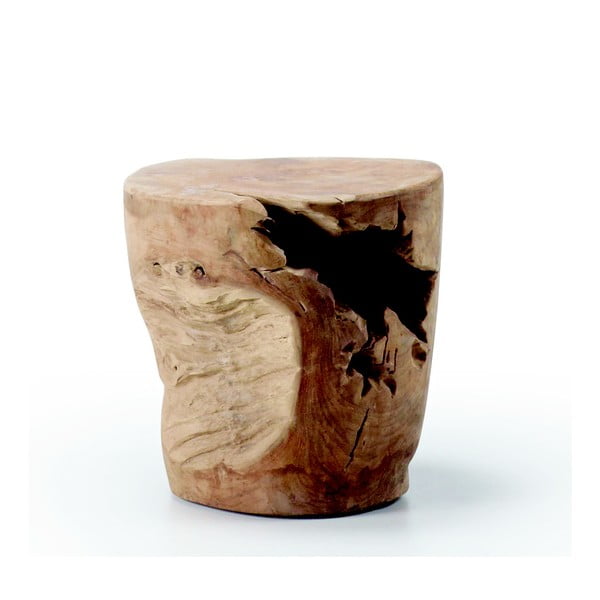 Okrągły stolik z litego drewna tekowego ø 35 cm Tropicana – Kave Home