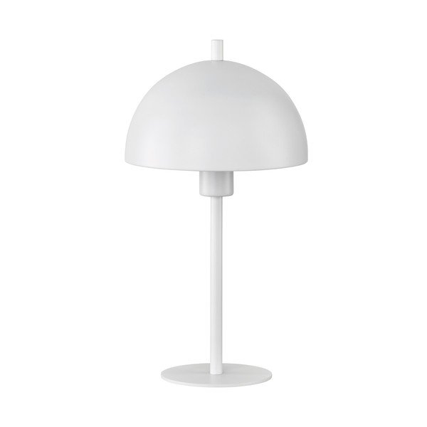 Biała lampa stołowa z metalowym kloszem (wysokość 33,5 cm) Kia – Fischer & Honsel