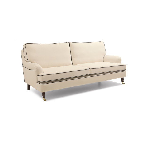 Kremowa sofa z granatową lamówką Max Winzer Passion, 210 cm-image-3