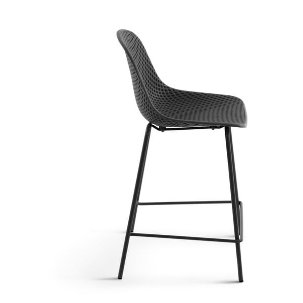 Ciemnoszary metalowo-plastikowy hoker ogrodowy Quinby – Kave Home-image-2