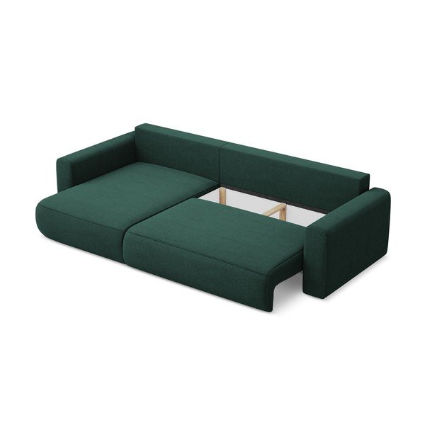 Zielony rozkładany/ze schowkiem narożnik (lewostronny/z szezlongiem) Kapua – Makamii-image-3