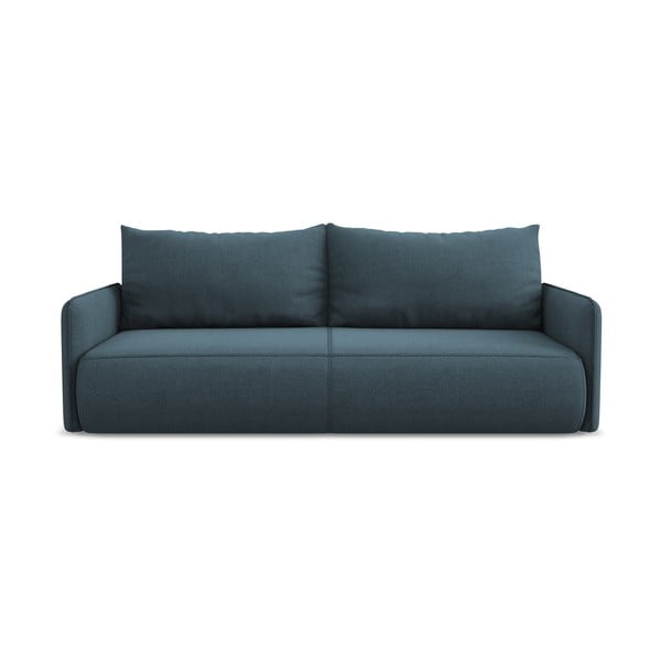 Niebieska rozkładana/ze schowkiem sofa 216 cm Nanea – Makamii