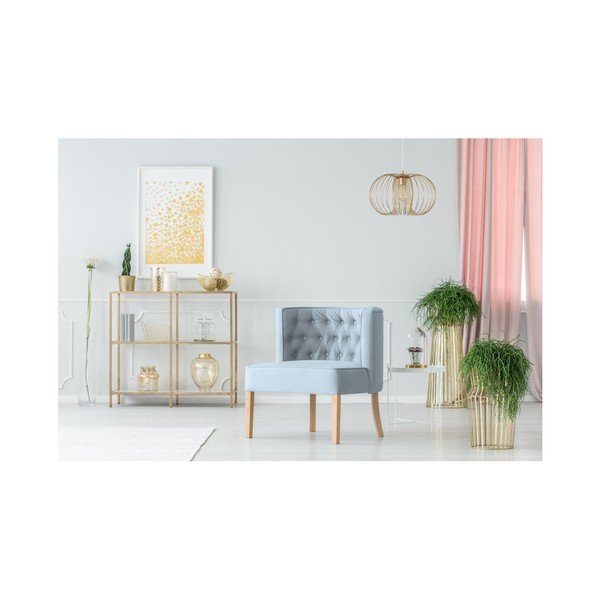 Błękitny fotel Micadoni Home Rigo-image-3