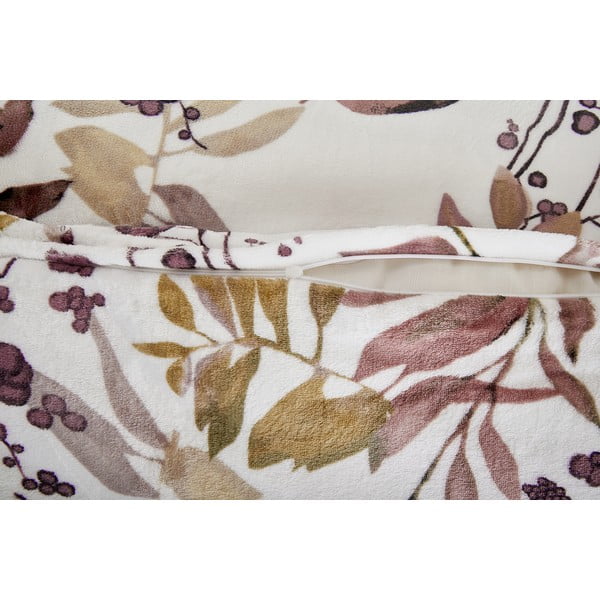 Biało-brązowa pościel jednoosobowa z mikropluszu 140x200 cm Ramita – My House-image-2