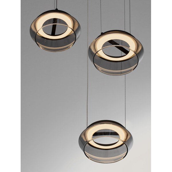 Szklana lampa wisząca LED ze ściemniaczem w kolorze matowej czerni ø 35 cm Jailyn – Nova Luce-image-2
