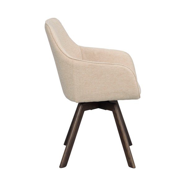 Beżowe tapicerowane fotele jadalniane zestaw 2 szt. Alison – Rowico-image-2