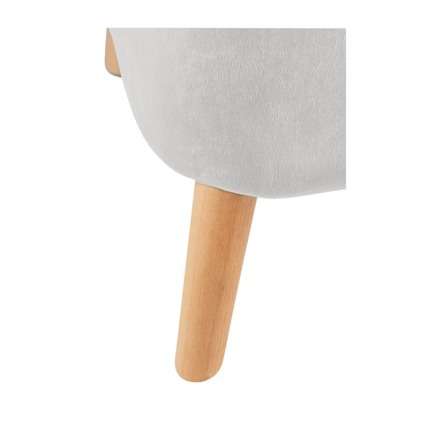 Jasnoszary aksamitny taboret – Wenko-image-4
